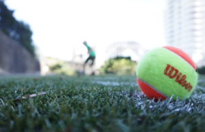 Wilson Aims to Recycle 20 Million Tennis Balls Wilson tennis ball on a grass court