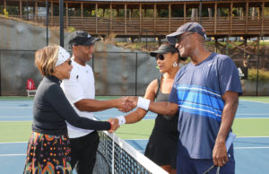 League News: Mixed Doubles Roster Wrangling ALTA mixed doubles players at the net