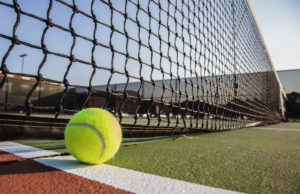 Good Question Nov/Dec 2022 Tennis ball on court, resting against the net