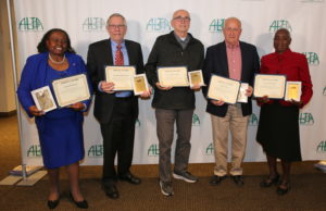 2022 Annual Meeting ALTA’s 25-year Hall of Fame Award Winners (pictured L-R): Delphine Reese, Bob Kohmescher, William Saunders, Rusty Jones, and Wanda Haywood.