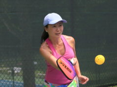ALTA Pickleball: State of the League Female pickleball player on outdoor court