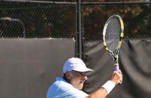Improving Your Return ALTA Senior Men player returning a serve.