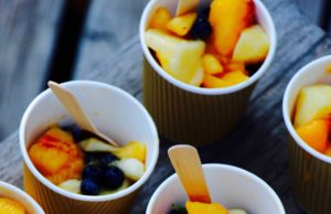 Easy Fruit Salad fruit salad servings in small cups