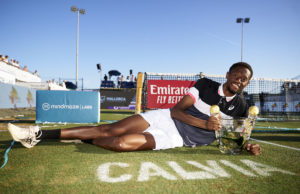 The Underdog CALVIA, SPAIN - JULY 01: ATP Mallorca Championships 2023 at Country Club de Santa Ponça on July 01, 2023 in Calvia, Spain. (Photo by Manuel Queimadelos/Quality Sport Images)