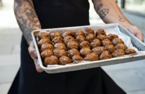 Meatball Sliders on King’s Hawaiian Rolls meatballs