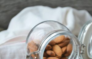 Spicy Garlic Almonds jar of almonds