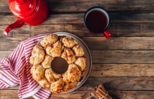 Monkey Bread monkey bread on rustic wooden table