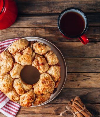 Monkey Bread monkey bread on rustic wooden table