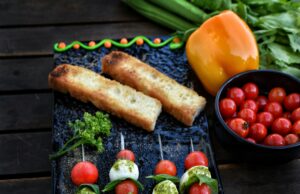 Caprese Skewers with Balsamic Drizzle caprese skewers