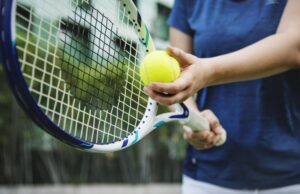 Captains’ Corner: Get Ready For Spring Tennis Player getting ready for a serve in tennis