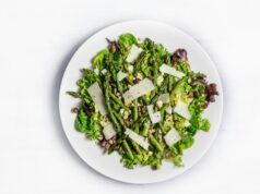 Bright Spring Salad Salad with asparagus and chickpeas