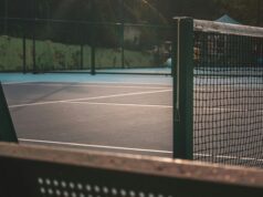 Good Question: July/August 2026 Tennis court lit up at night