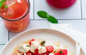Watermelon Salad with Feta and Cucumber watermelon salad