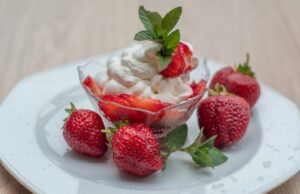 Classic Strawberries & Cream Bowl of strawberries and cream