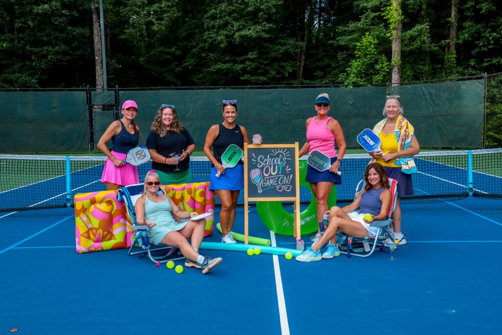 North Forke Team — Pictured in chairs L-R: Lindsay Lumpp and Angela Moynihan. Standing L-R: Liliana McMain, Meredith Chastain, Anne Williams, Karen Tate, and Diane Yeagle.