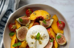 Refreshing Peach Tomato Salad