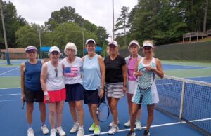 Roswell Park’s Senior Women L-R: Carol Schultz, Frankye Hajj (Captain), Jan Bachman, Teri Korfas (Co-Captain), Darline Cohen, Martha Jane Mason, and Cressa Rogler.